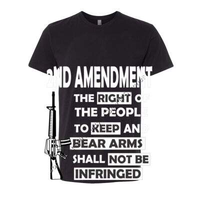2ND AMENDMENT THE RIGHT TO BEAR ARMS AR - NEXT LEVEL Sueded Short Sleeve Crew Thumbnail