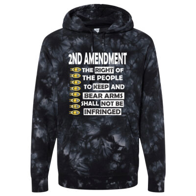 2ND AMENDMENT BULLET POINTS - Independent Trading Co. - Midweight Tie-Dyed Hooded Sweatshirt Thumbnail