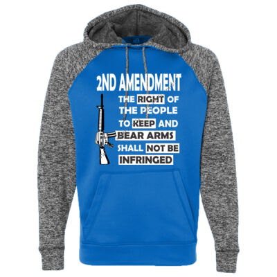 2ND AMENDMENT RIGHT TO BEAR ARMS AR - J AMERICA Colorblocked Cosmic Fleece Hooded Sweatshirt  Thumbnail