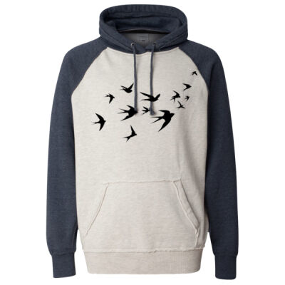 BARN SWALLOWS LIKE DAVID ROSE - J AMERICA Vintage Heather Hooded Sweatshirt Thumbnail