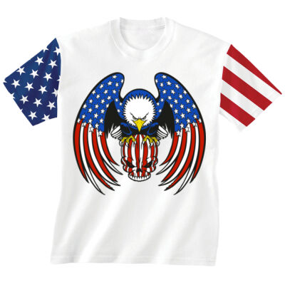 SKULL FLAG - CODE FIVE - Stars & Stripes T-Shirt 2 Thumbnail