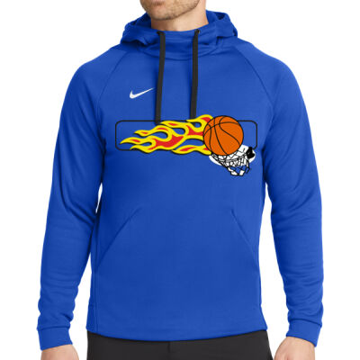 BASKETBALL ON FIRE WITH HOOP - NIKE Therma FIT Pullover Fleece Hoodie Thumbnail