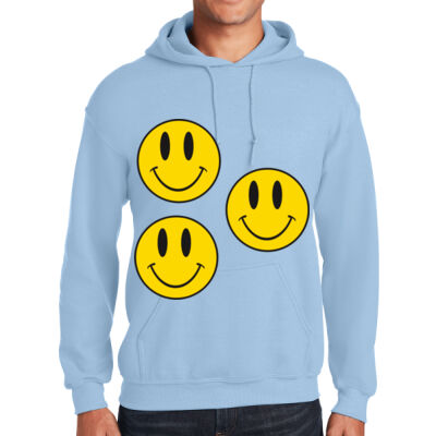 3 HAPPY FACES - ILDAN Heavy Blend ™ Hooded Sweatshirt Thumbnail