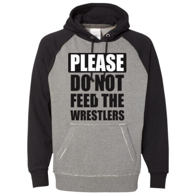 PLEASE DO NOT FEED THE WRESTLERS - J AMERICA Vintage Heather Hooded Sweatshirt  Thumbnail