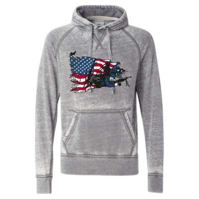 SOLDIERS FLAG - J AMERICA Vintage Zen Fleece Hooded Sweatshirt Thumbnail
