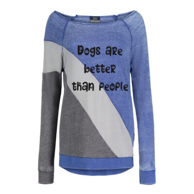 DOGS ARE BETTER THAN PEOPLE - MV SPORT - Women's Angel Fleece Sasha Pullover - W18138 Thumbnail