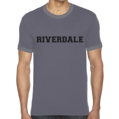 RIVERDALE - SEW N STITCHES- AMERICAN APPAREL-Unisex 50/50 Ringer Tee Thumbnail