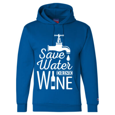 SAVE WATER DRINK WINE - CHAMPION - Double Dry Eco® Hooded Sweatshirt Thumbnail