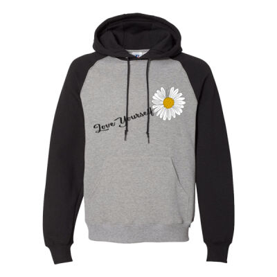 LOVE YOURSELF - RUSSELL ATHLETICS - Dri Power® Colorblock Raglan Hooded Sweatshirt  Thumbnail