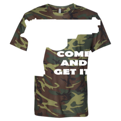 COM AND GET IT! - CODE FIVE Adult Performance Camo Tee Thumbnail