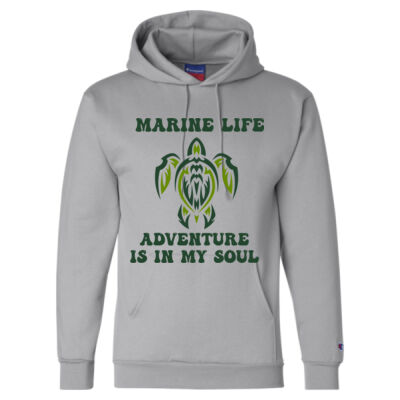 MARINE LIFE ADVENTURE IS IN MY SOUL - CHAMPION - Double Dry Eco® Hooded Sweatshirt Thumbnail