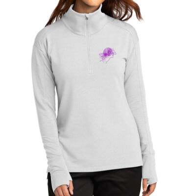 LST561 SEW N STITCHES - SPOTR TEK -Ladies Sport Wick ® Flex Fleece 1/4 Zip Thumbnail