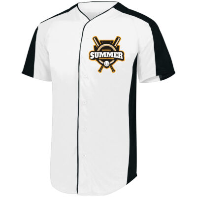 BASBALL STOCK LOGO SUBLIMATED - Youth Full Button Baseball Jersey Thumbnail