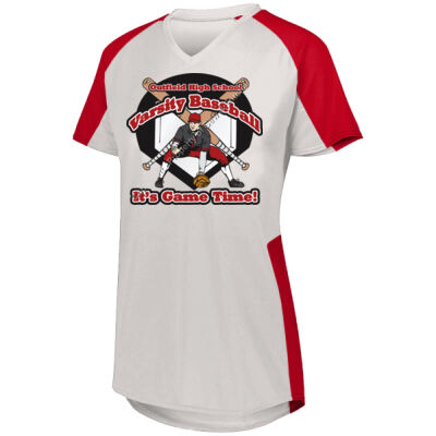 SOFTBALL/BASEBALL WITH BASES (sublimated) - AUGUSTA Girls' Cutter Jersey Thumbnail
