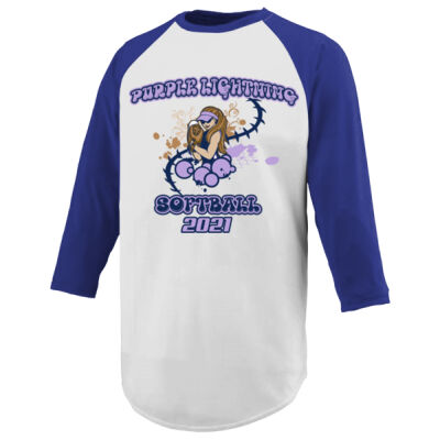 PURPLE LIGHTNING SOFTBALL (sublimated)- AUGUSTA Nova Jersey Thumbnail