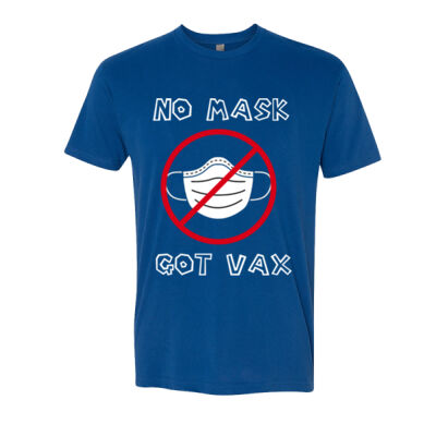 NO MASK GOT VAX - NEXT LEVEL Sueded Short Sleeve Crew Thumbnail