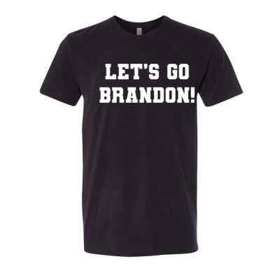  Sew N Stitches NEXT LEVEL Sueded Short Sleeve Crew - Let's Go Brandon in white Thumbnail