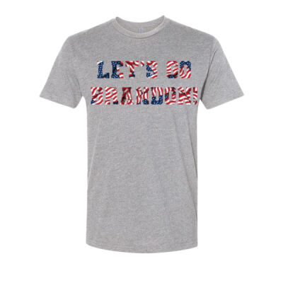 Sew N Stitches NEXT LEVEL Sueded Short Sleeve Crew with American Flags - choose what color shirt you want Thumbnail