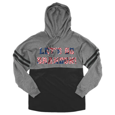 SEW N STITCHES - BOXERCRAFT - Hooded Pom Pom Jersey - LET'S GO BRANDON - CHOOSE YOUR SHIRT COLOR Thumbnail