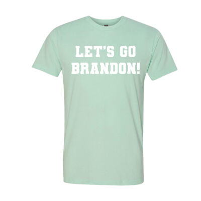  Sew N Stitches NEXT LEVEL Sueded Short Sleeve Crew - Let's Go Brandon in white 2 Thumbnail