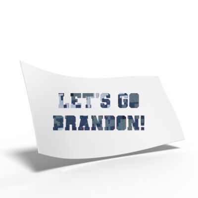 LET'S GO BRANDON BLUE DIGI CAMO COLORS BUMPER STICKER Thumbnail
