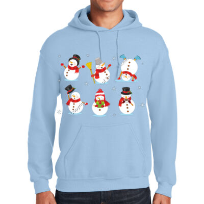 TUMBLING SNOWMEN - Sew N Stitches Heavy Blend ™ Hooded Sweatshirt Thumbnail