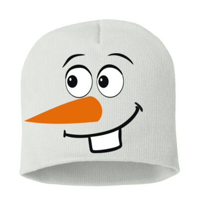 SNOWMAN WITH TOOTH - SEW N STITCHES - 8" Knit Beanie Thumbnail