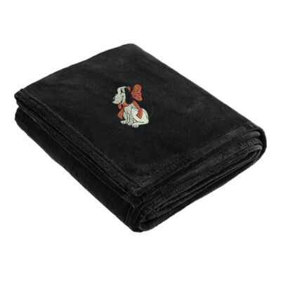 DOG WITH BOW (STOCK DESIGN) - SEW N STITCHES - PORT AUTHORITY Oversized Ultra Plush Blanket Thumbnail