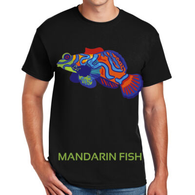 MANDARIN DRAGONET FISH - Sew N Stitches DryBlend ® 50 Cotton/50 Poly T Shirt Thumbnail