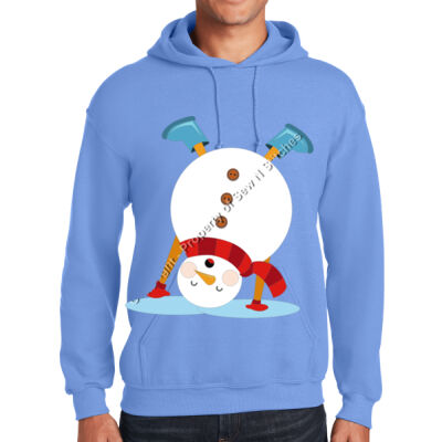 SNOWMAN UPSIDE DOWN - Sew N Stitches Heavy Blend ™ Hooded Sweatshirt Thumbnail