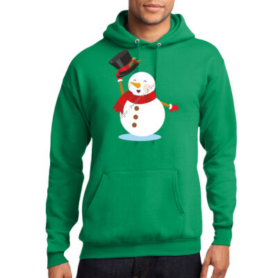 SNOWMAN TIPPING HAT - Sew N Stitches - Core Fleece Pullover Hooded Sweatshirt Thumbnail