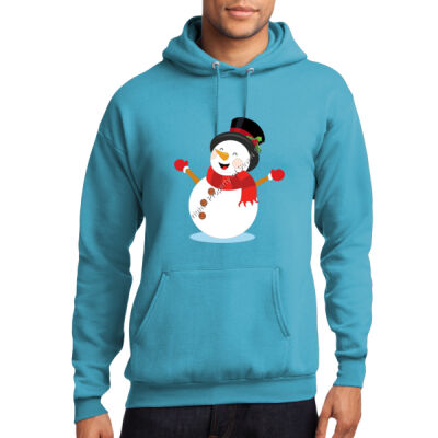 SNOWMAN HAPPY - Sew N Stitches - Core Fleece Pullover Hooded Sweatshirt Thumbnail