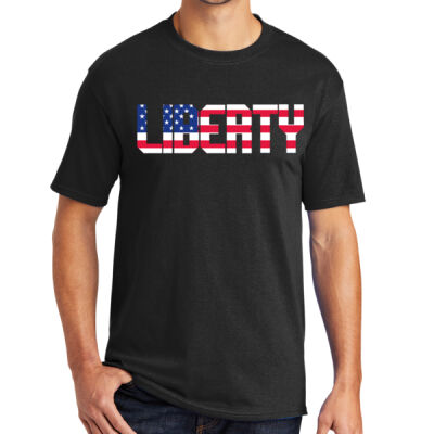 LIBERTY AMERICAN FLAG - SEW N STITCHES - Core Blend Tee Thumbnail