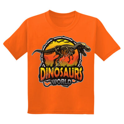 DINOSAUR WORLD FULL DINOSAUR - Sew N Stitches YOUTH DryBlend ® 50 Cotton/50 Poly T Shirt Thumbnail