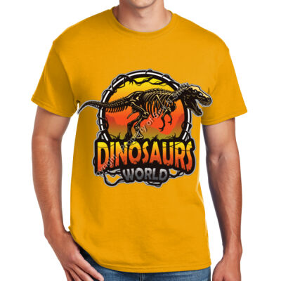 DINOSAURS WORLD FULL DINOSAUR - Sew N Stitches DryBlend ® 50 Cotton/50 Poly T Shirt Thumbnail