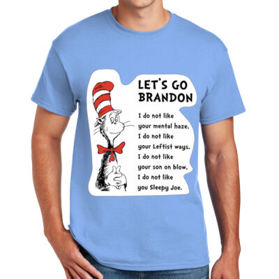 CAT IN THE HAT BIDEN CONFUSION - Sew N Stitches DryBlend ® 50 Cotton/50 Poly T Shirt Thumbnail