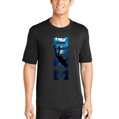 DIVE WITH SCUBA DIVER ON TOP - Sew N Stitches PosiCharge ® Competitor™ Tee Thumbnail