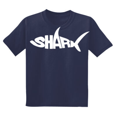 SHARK WORD ART - Sew N Stitches Youth DryBlend ® 50 Cotton/50 Poly T Shirt Thumbnail