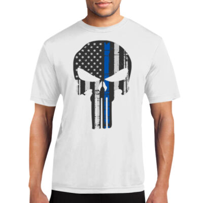 Punisher Thin Blue Line Performance Tee - % of proceeds will benefit Backstoppers Thumbnail