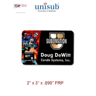 Name badge 2 inch by 3 inch white glossy namebadge Thumbnail