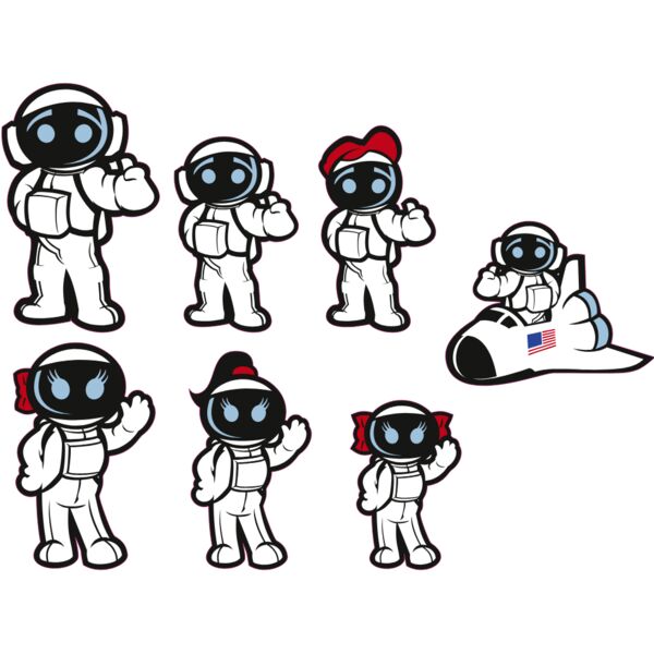 Stick Family Astronauts Thumbnail