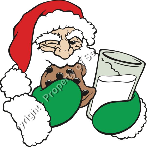 HE KNOWS SANTA WITH COOKIES AND MILK Thumbnail