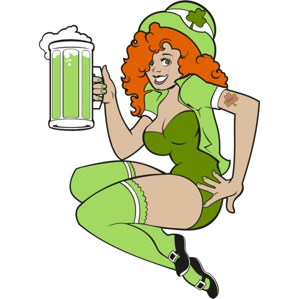 ST PATTYS LADY WITH GREEN BEER Thumbnail