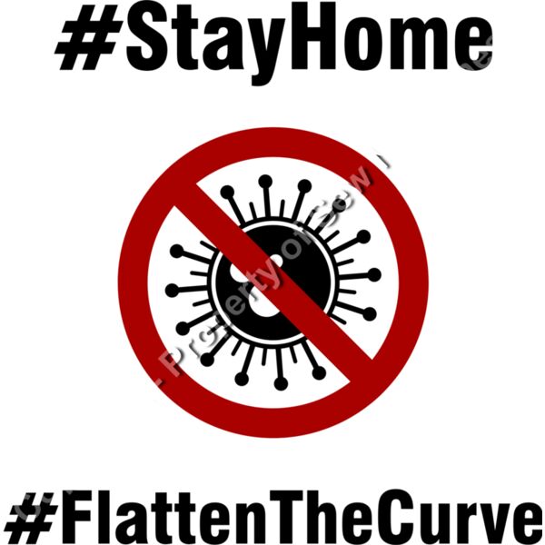 STAY AT HOME FLATTEN THE CURVE W/O BACKGROUND Thumbnail