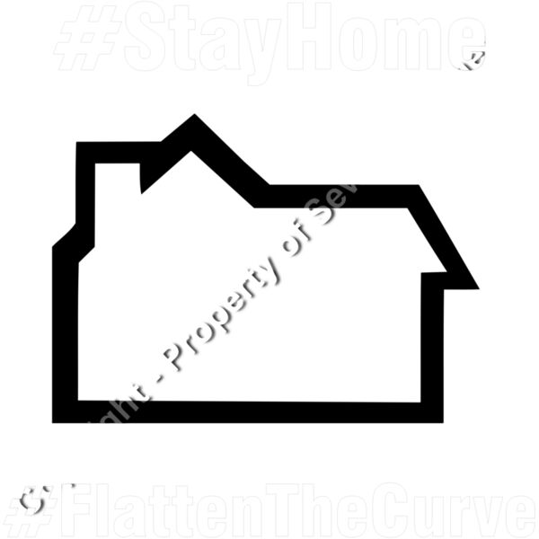 STAY AT HOME FLATTEN THE CURVE WHITE HOUSE W/O BACKGRND Thumbnail