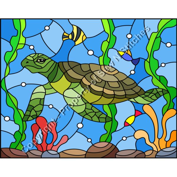 SEA TURTLE STAINED GLASS LOOK Thumbnail