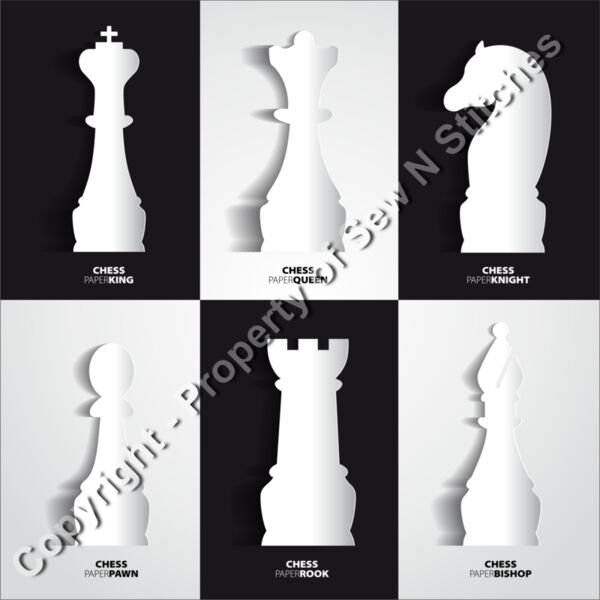 CHESS PIECES ON 6 SQUARES Thumbnail