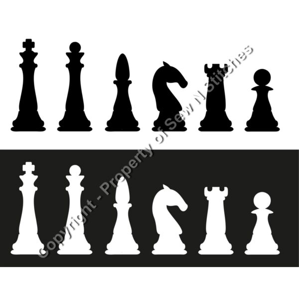 CHESS PIECES KING TO PAWN ON BLACK AND WHITE Thumbnail