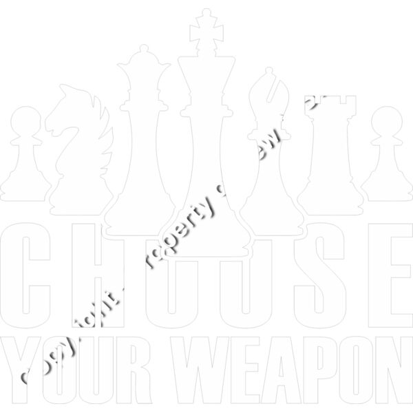 CHOOSE YOUR WEAPON CHESS SET ALL WHITE Thumbnail