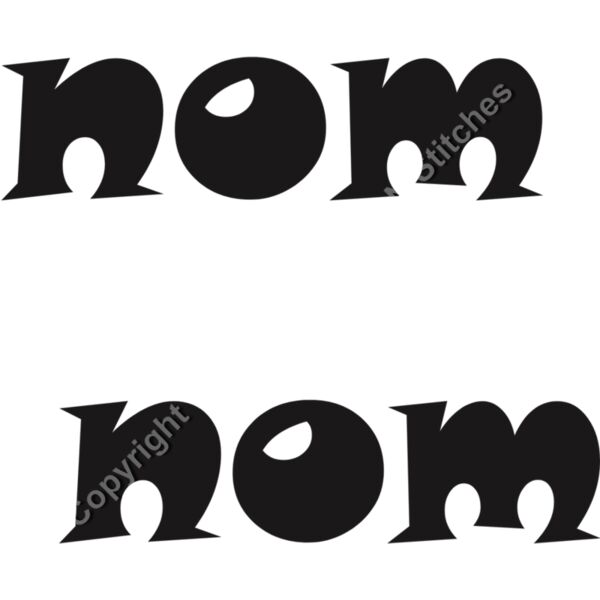 nom nom black letters Thumbnail